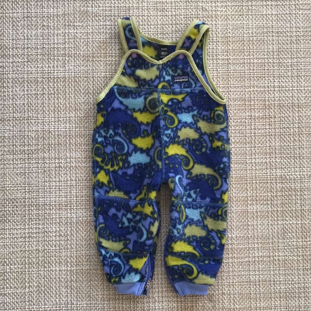 Vintage Patagonia Fleece Overalls (size 6m)